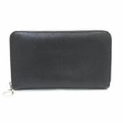 Pre-owned Leather wallets Bvlgari Vintage , Black , Heren