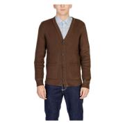 Bruine V-hals Knoopvest Antony Morato , Brown , Heren