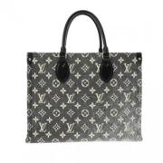 Pre-owned Denim louis-vuitton-bags Louis Vuitton Vintage , Gray , Dame...