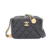 Pre-owned Leather chanel-bags Chanel Vintage , Black , Dames