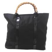 Pre-owned Leather totes Gucci Vintage , Black , Dames