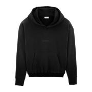 Zwarte capuchonkatoenen sweatshirt Saint Laurent , Black , Heren