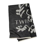 Zwart Sjaal Set Stijlvol Twinset , Black , Dames