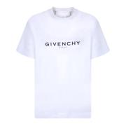 Wit T-shirt met stijlvol logo Givenchy , White , Dames