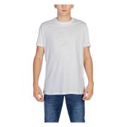 Witte Katoenen T-shirt Korte Mouw Armani Exchange , White , Heren