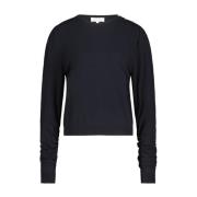 Zwarte Scrunch Pullover met Hart Knopen Fabienne Chapot , Black , Dame...