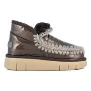 Schapenvacht Dubbelzijdige Sneakers Mou , Brown , Dames