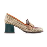 Jaren 70 Stijl Leren Loafer met Decoratieve Gesp Chie Mihara , Multico...