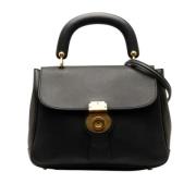 Pre-owned Leather handbags Burberry Vintage , Black , Dames