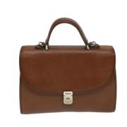 Pre-owned Leather handbags Burberry Vintage , Brown , Dames