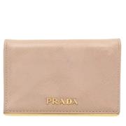 Pre-owned Leather wallets Prada Vintage , Beige , Dames