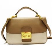 Pre-owned Leather handbags Miu Miu Pre-owned , Beige , Dames