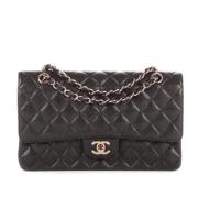 Pre-owned Leather shoulder-bags Chanel Vintage , Black , Dames