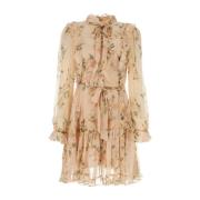 Zijden Mini Jurk Zimmermann , Multicolor , Dames