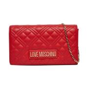 Rode Gewatteerde Schoudertas Love Moschino , Red , Dames