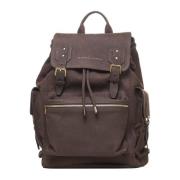 Stad Bruin Nubuck Rugzak Brunello Cucinelli , Brown , Heren