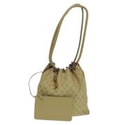 Pre-owned Canvas gucci-bags Gucci Vintage , Beige , Dames