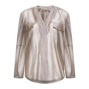 Stijlvolle Overhemden Collectie Blanca Vita , Beige , Dames