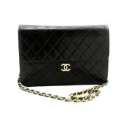 Pre-owned Leather chanel-bags Chanel Vintage , Black , Dames