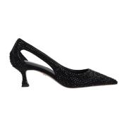 Cutout Kitten Heel Pump met Strass Lola Cruz , Black , Dames