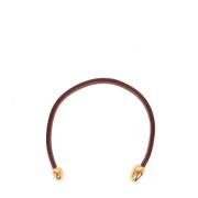 Pre-owned Leather necklaces Bottega Veneta Vintage , Brown , Dames