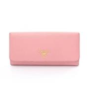 Pre-owned Leather wallets Prada Vintage , Pink , Dames