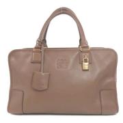 Pre-owned Leather handbags Loewe Pre-owned , Brown , Dames