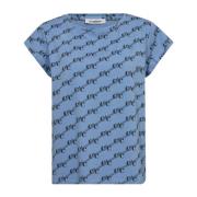 Logo Print Tee Pale Blue Co'Couture , Blue , Dames