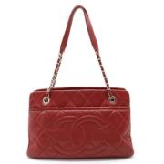 Pre-owned Leather chanel-bags Chanel Vintage , Red , Dames