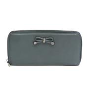 Pre-owned Leather wallets Loewe Pre-owned , Gray , Dames