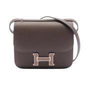 Pre-owned Leather shoulder-bags Hermès Vintage , Brown , Dames