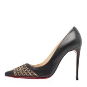 Pre-owned Leather heels Christian Louboutin Pre-owned , Black , Dames