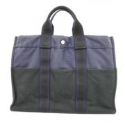 Pre-owned Canvas totes Hermès Vintage , Blue , Dames