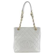 Pre-owned Leather chanel-bags Chanel Vintage , White , Dames