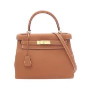 Pre-owned Leather handbags Hermès Vintage , Brown , Dames