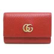 Pre-owned Leather key-holders Gucci Vintage , Red , Dames