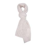 Katoen Kid Mohair Zijde Lurex Sjaal Eleventy , White , Dames