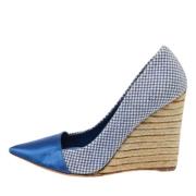 Pre-owned Satin heels Dior Vintage , Blue , Dames