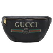 Pre-owned Leather gucci-bags Gucci Vintage , Black , Dames