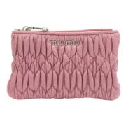 Pre-owned Leather wallets Miu Miu Pre-owned , Pink , Dames