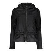 Hooded Techno Stofjas Moorer , Black , Dames