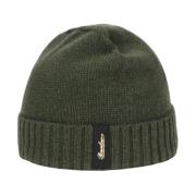 Zachte Eco Cashmere Geribbelde Beanie Borsalino , Green , Unisex