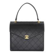 Pre-owned Leather chanel-bags Chanel Vintage , Black , Dames