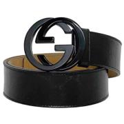 Pre-owned Leather belts Gucci Vintage , Black , Heren