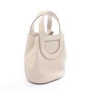 Pre-owned Leather handbags Hermès Vintage , Beige , Dames