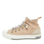 Pre-owned Fabric sneakers Dior Vintage , Beige , Dames