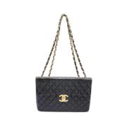 Pre-owned Leather chanel-bags Chanel Vintage , Black , Dames