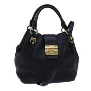 Pre-owned Leather handbags Miu Miu Pre-owned , Black , Dames