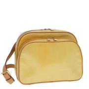 Pre-owned Leather backpacks Louis Vuitton Vintage , Yellow , Dames