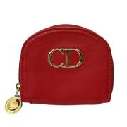 Pre-owned Leather wallets Dior Vintage , Red , Dames